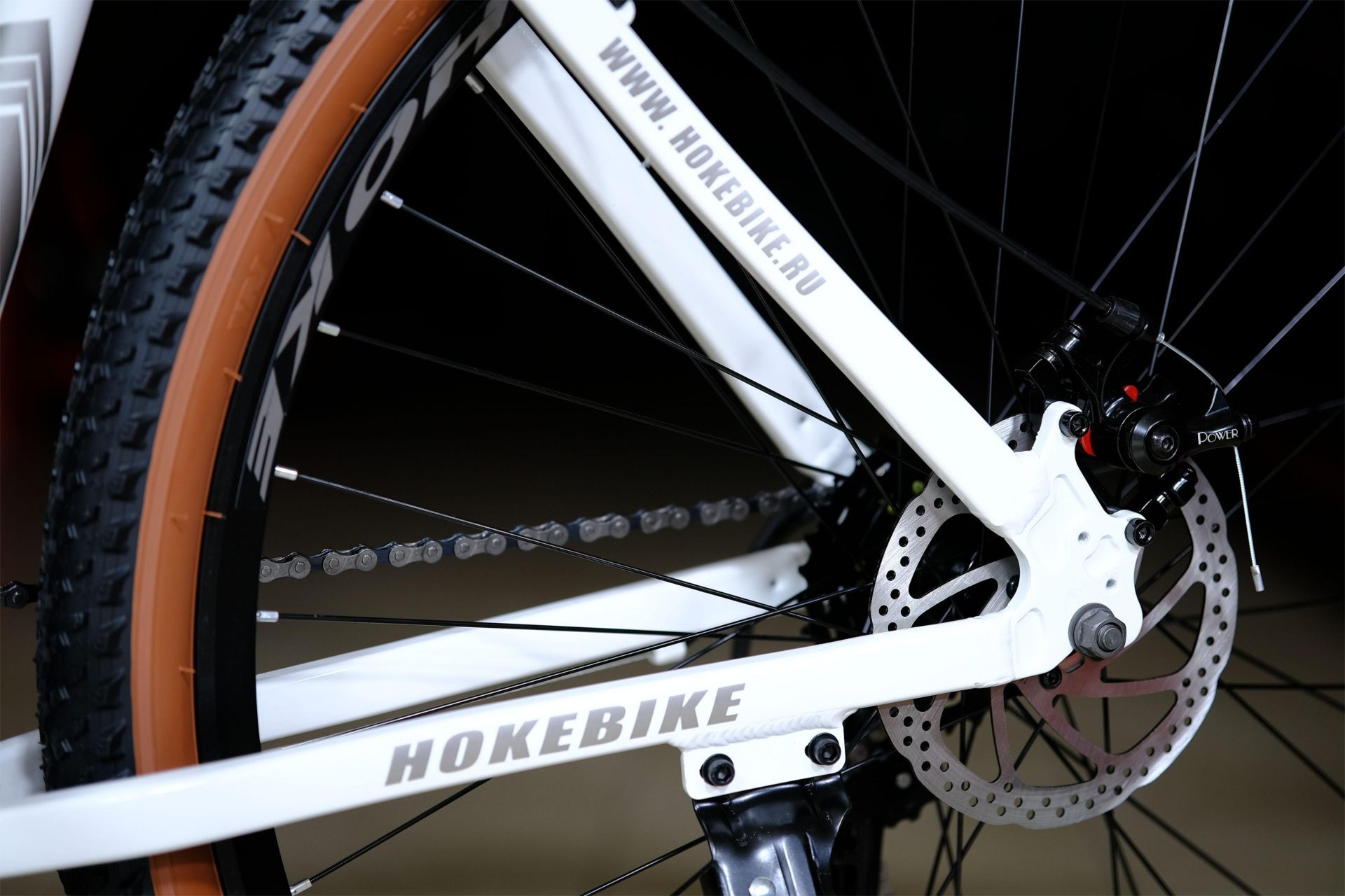 Тормоз Power disc 160 механический HOKE ONE WAY 29 белый-серый 17